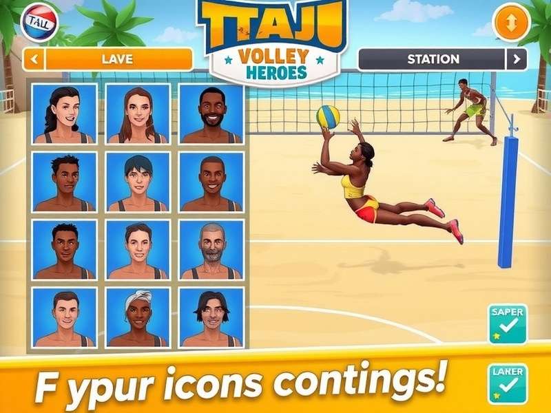 Taj Beach Volley Heroes gameplay screenshot